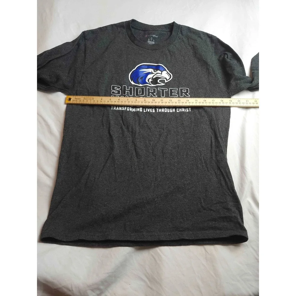 Champion Shirt Mens Medium Gray Shorter University Hawks Long Sleeve Graphic Tee - Picture 3 of 5